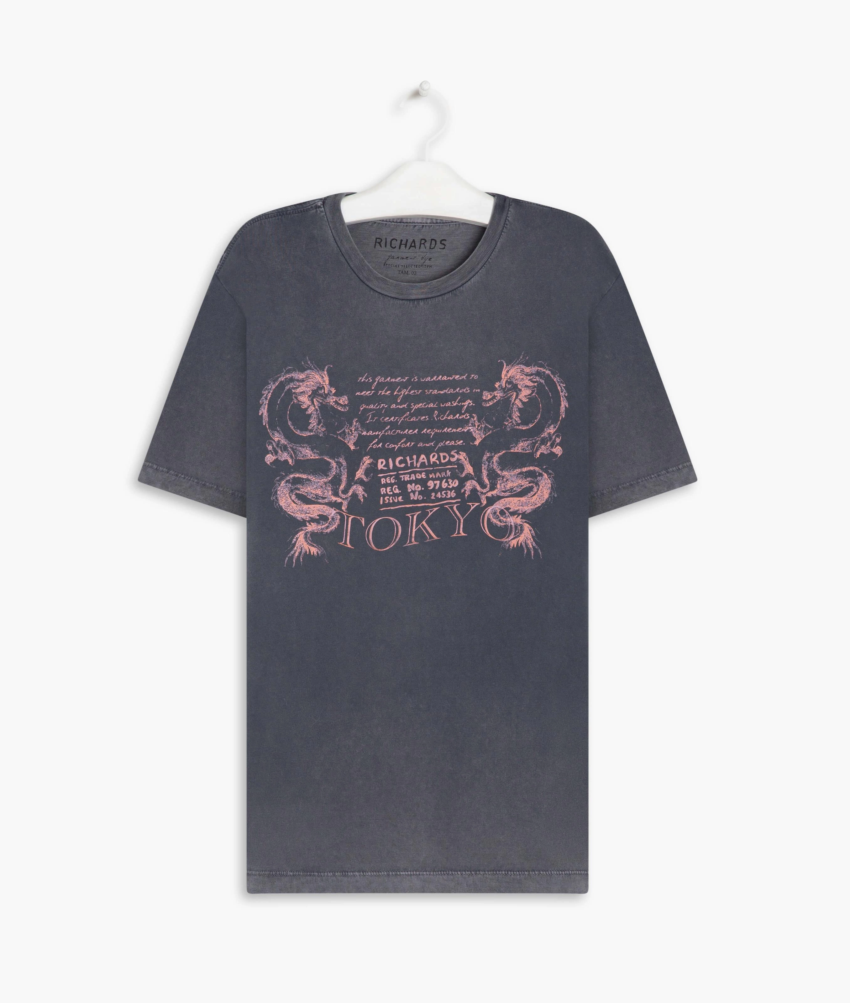 T-Shirt Mm Marble Double Dragon Grafite