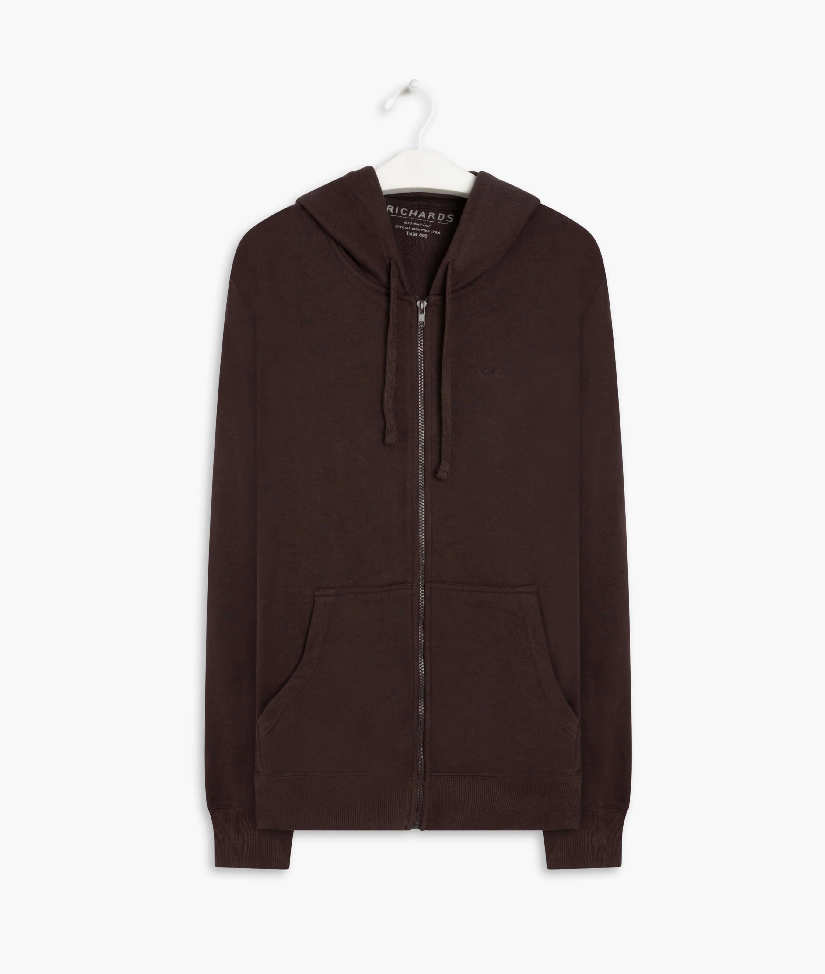 Moletom Basic Rch Ziper Dark Brown