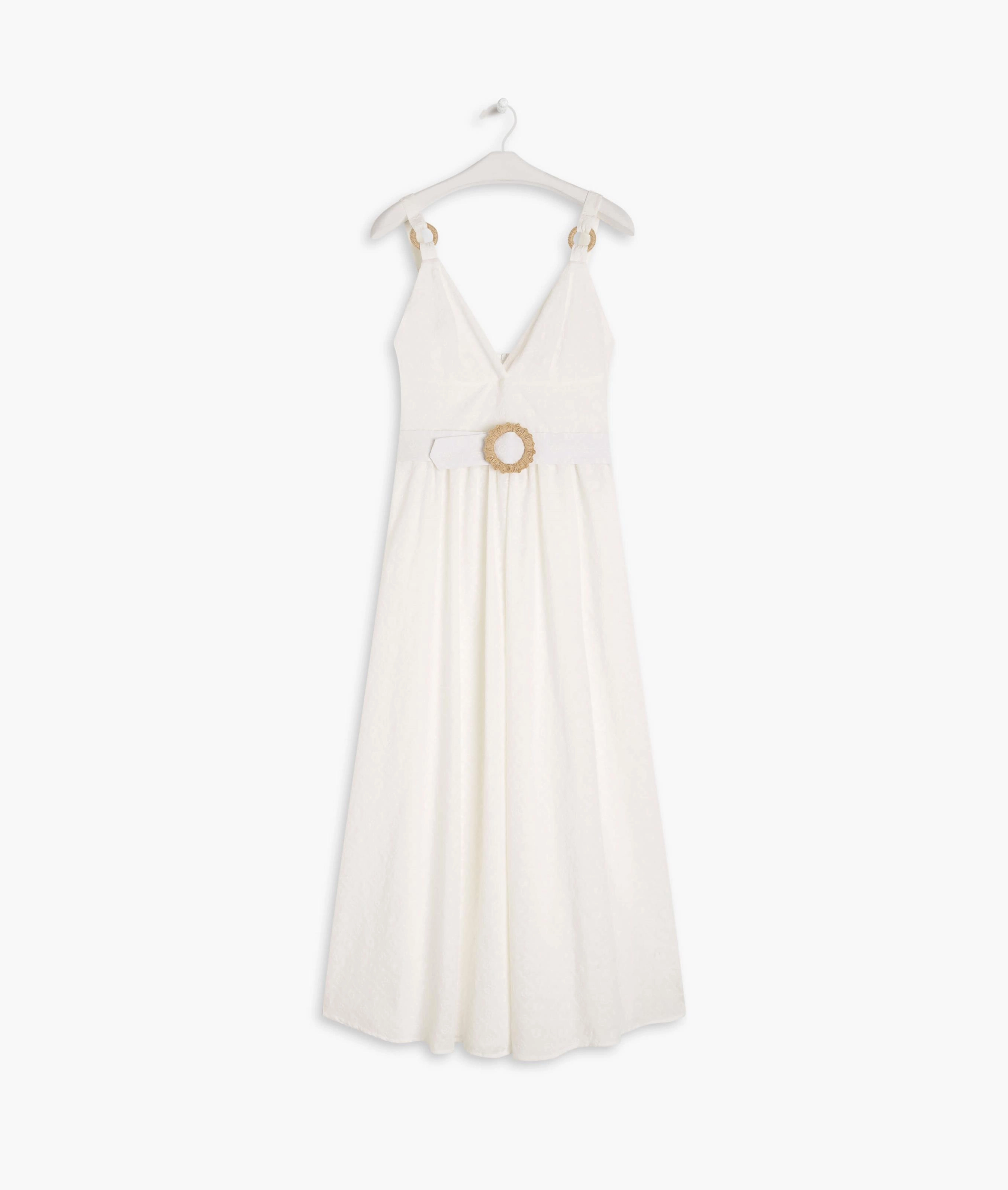 Vestido Olivia Algodao Bordado Off White
