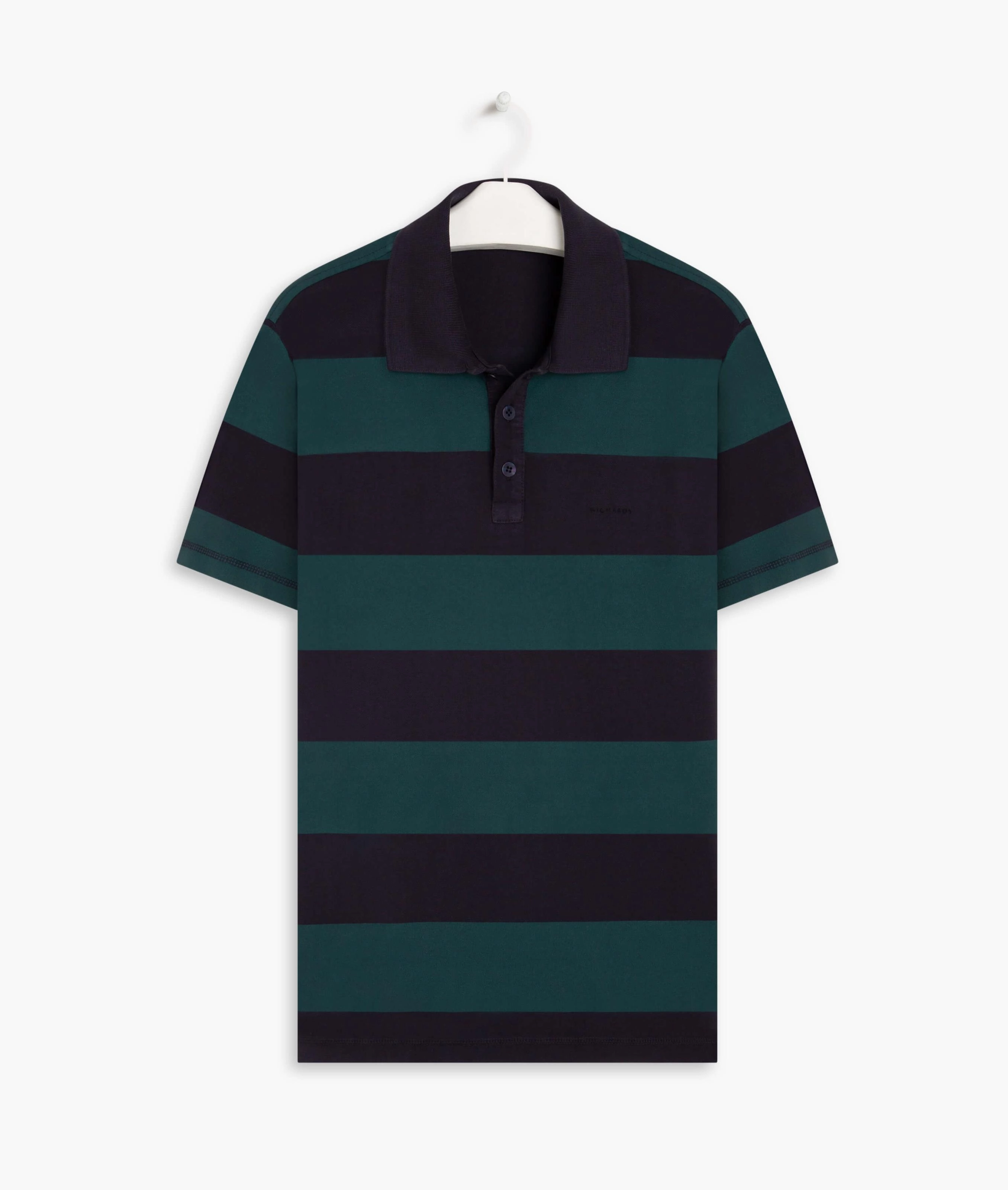 Polo Piquet Gd Listrado Mc Dark Navy