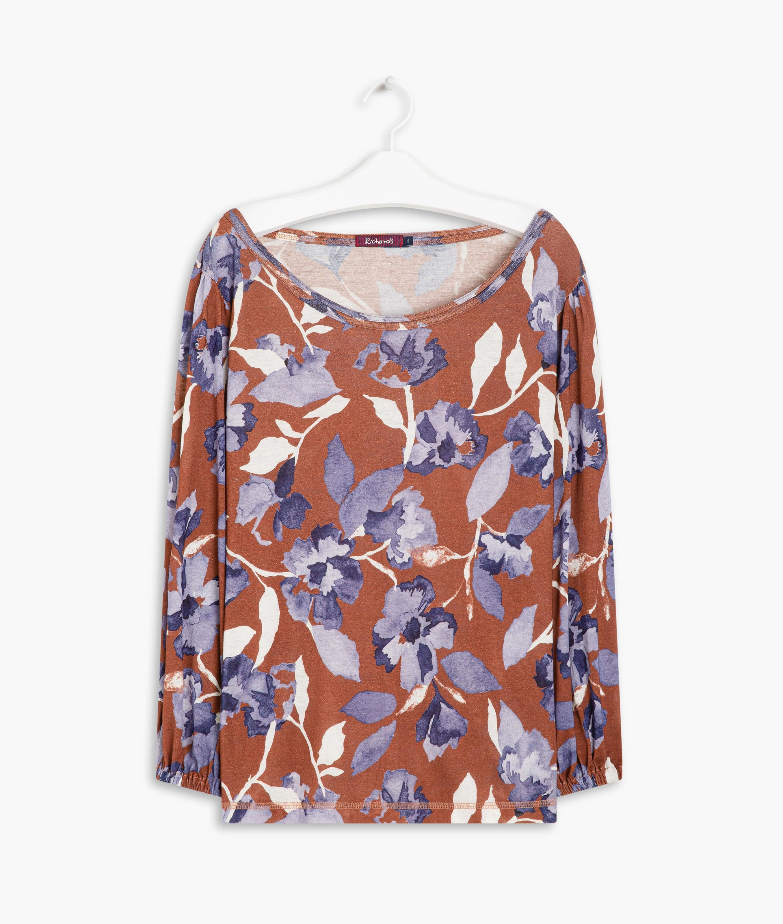 Blusa Linho  Lina Est. Florais de Bach Terra