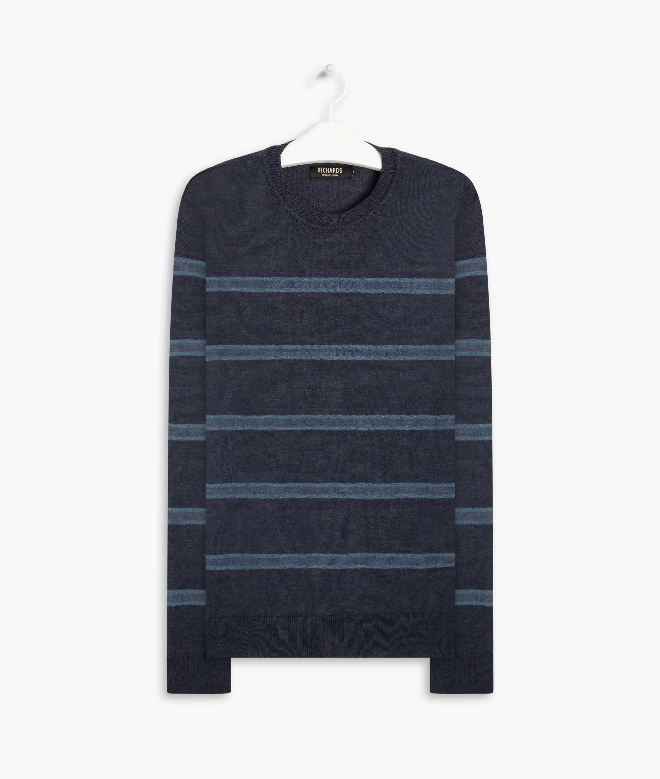 Tricot Fine Stripes Ian Azul Jeans