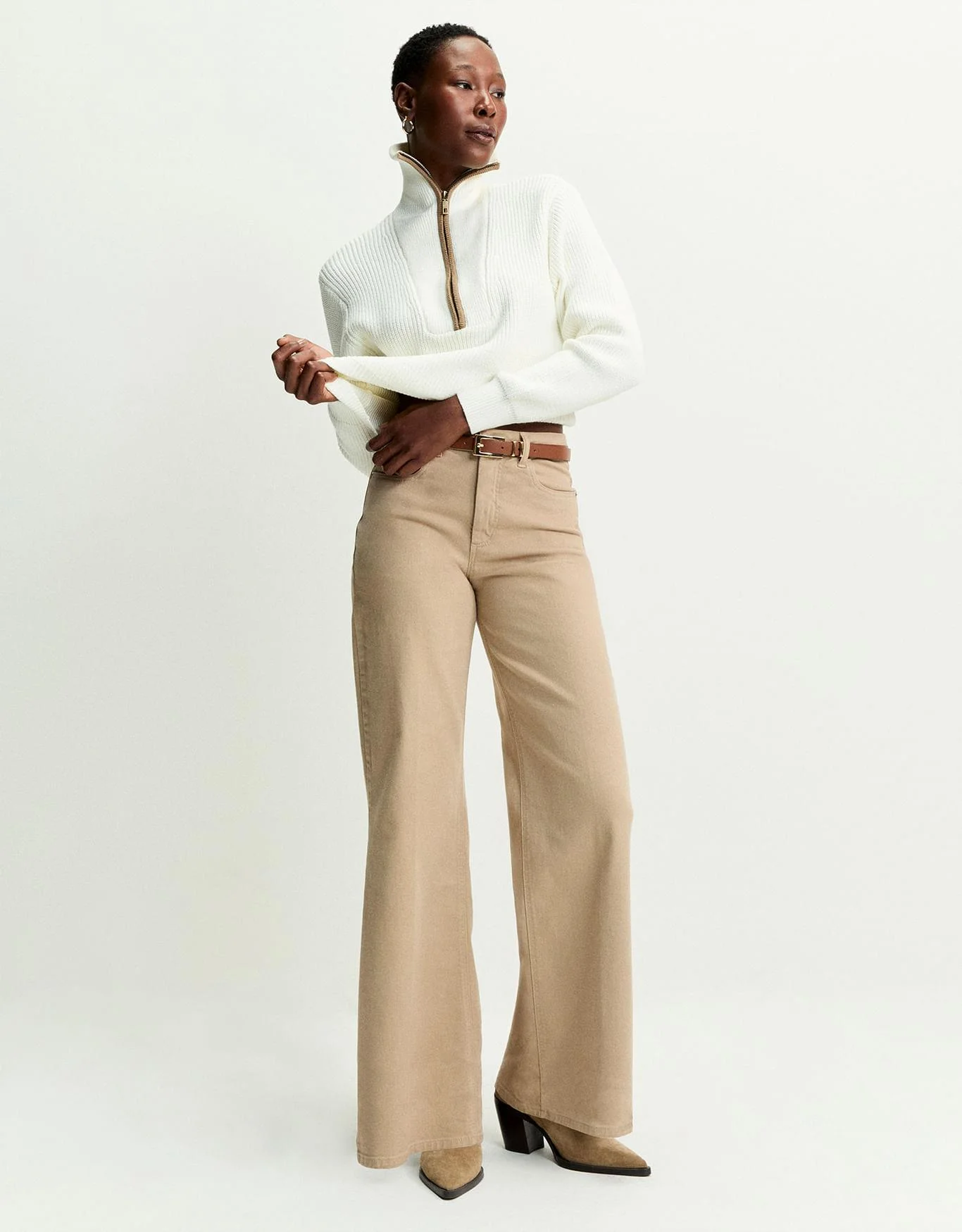 Calça Color Wide Cintura Alta
