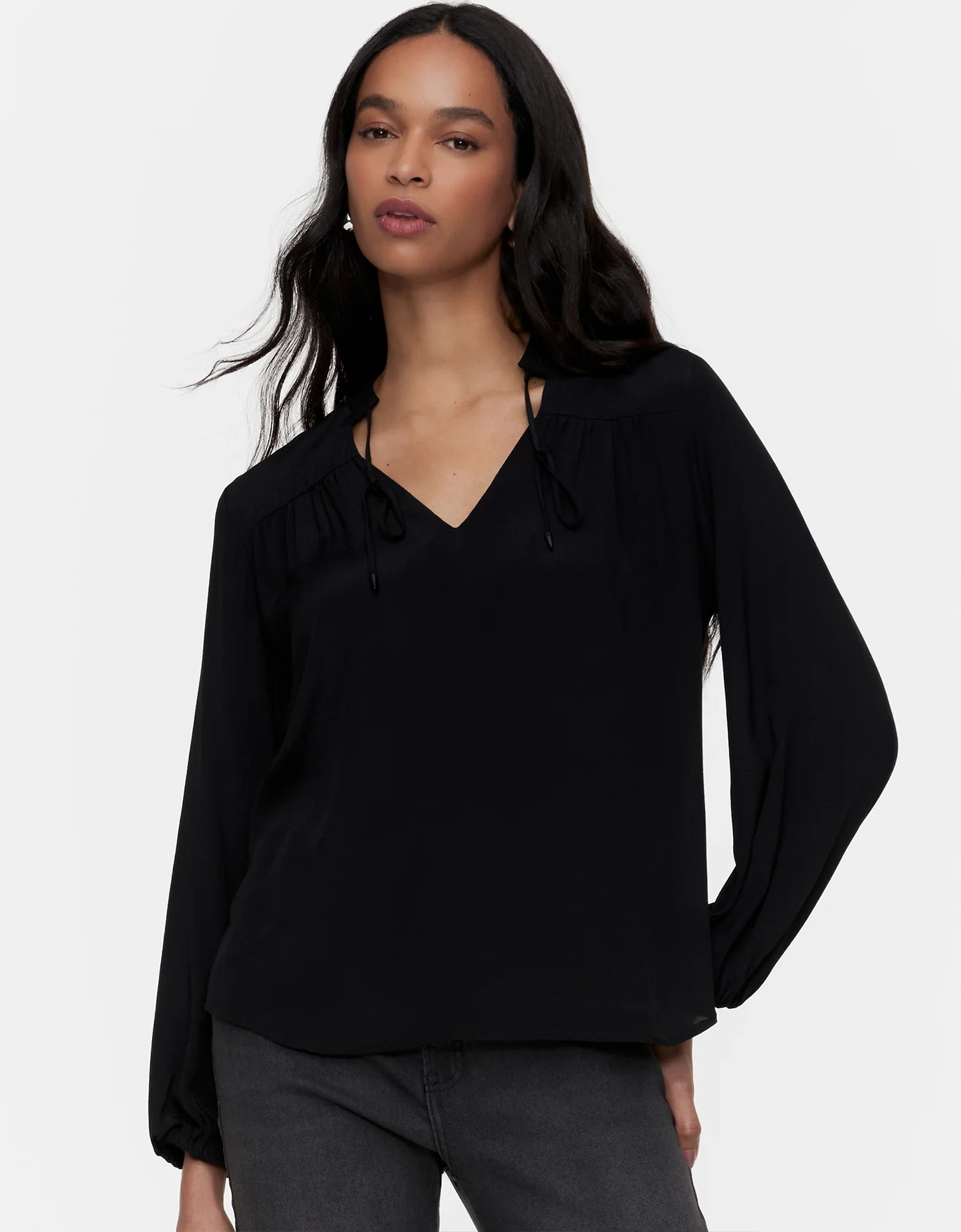Blusa Manga Longa Franzidos