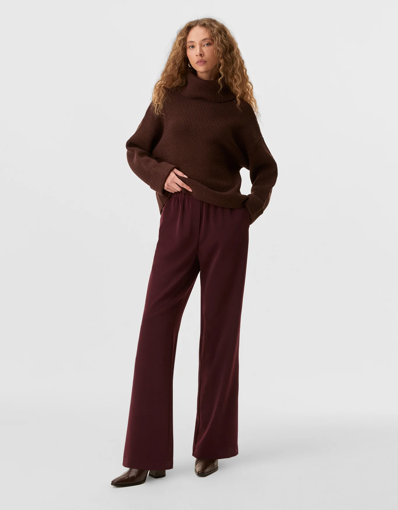 Calça Reta Cós Elastico Alfaiataria Leve