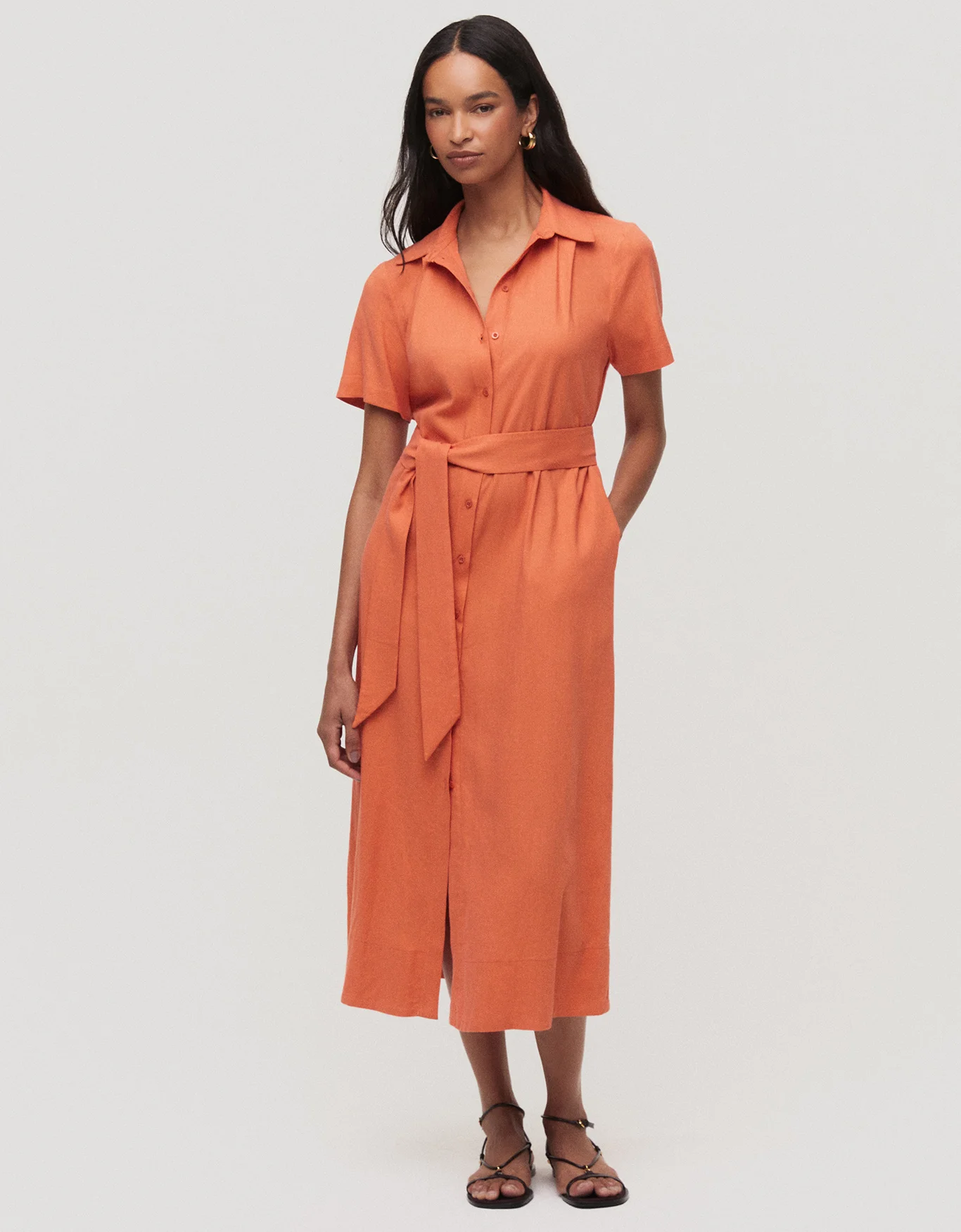 Vestido Chemise Laranja