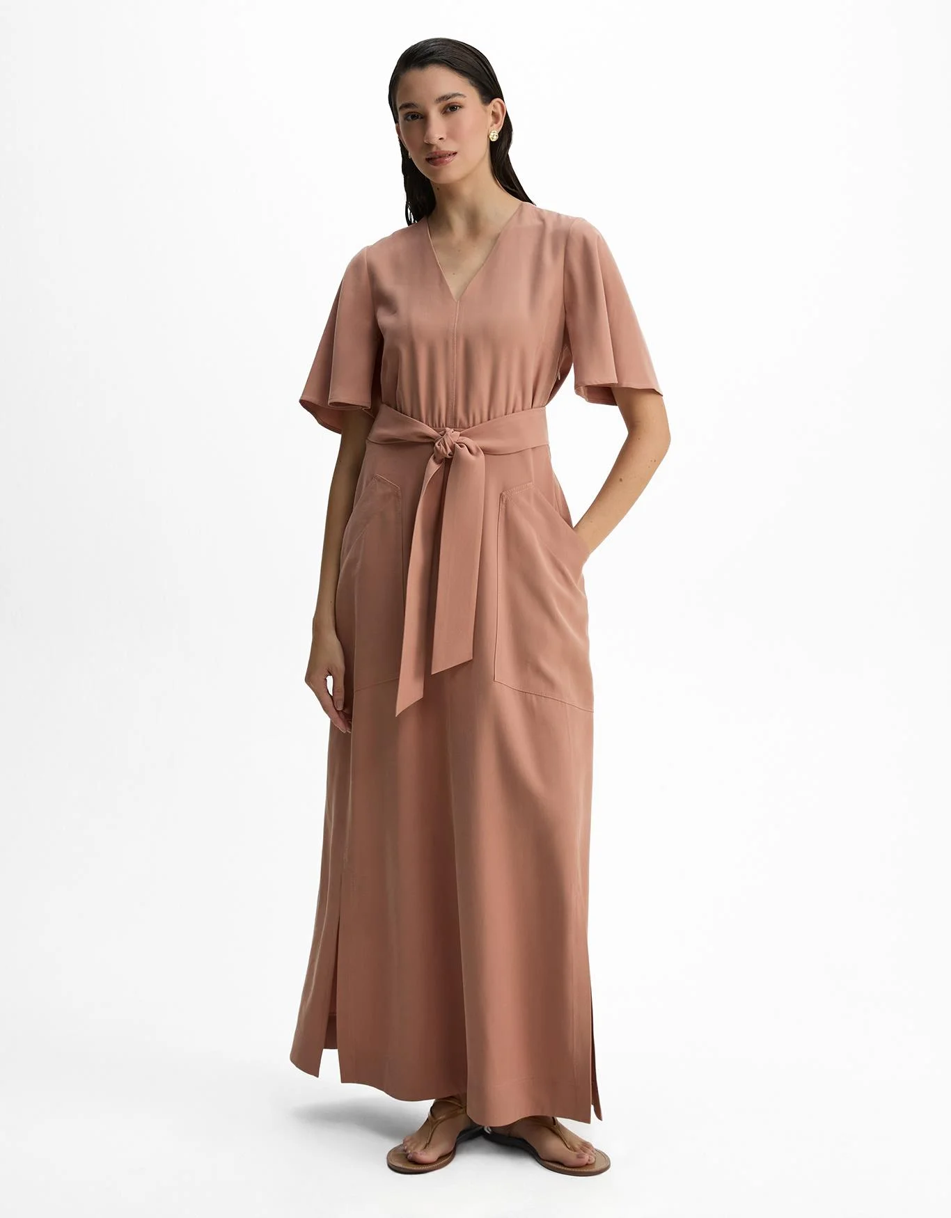 Vestido Evasê Pespontos