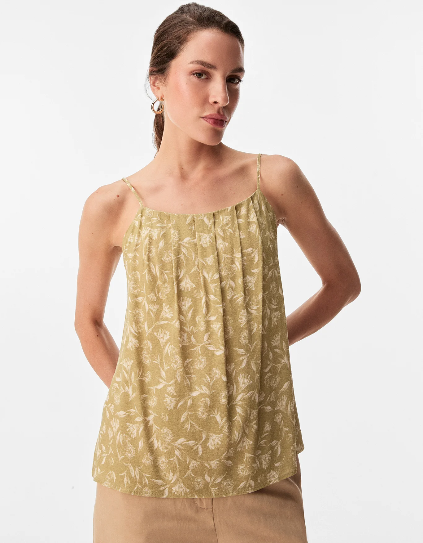 Blusa Floral Verde
