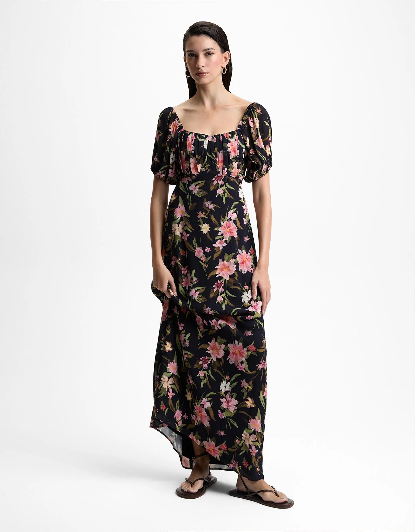 Vestido Midi Floral Botanique