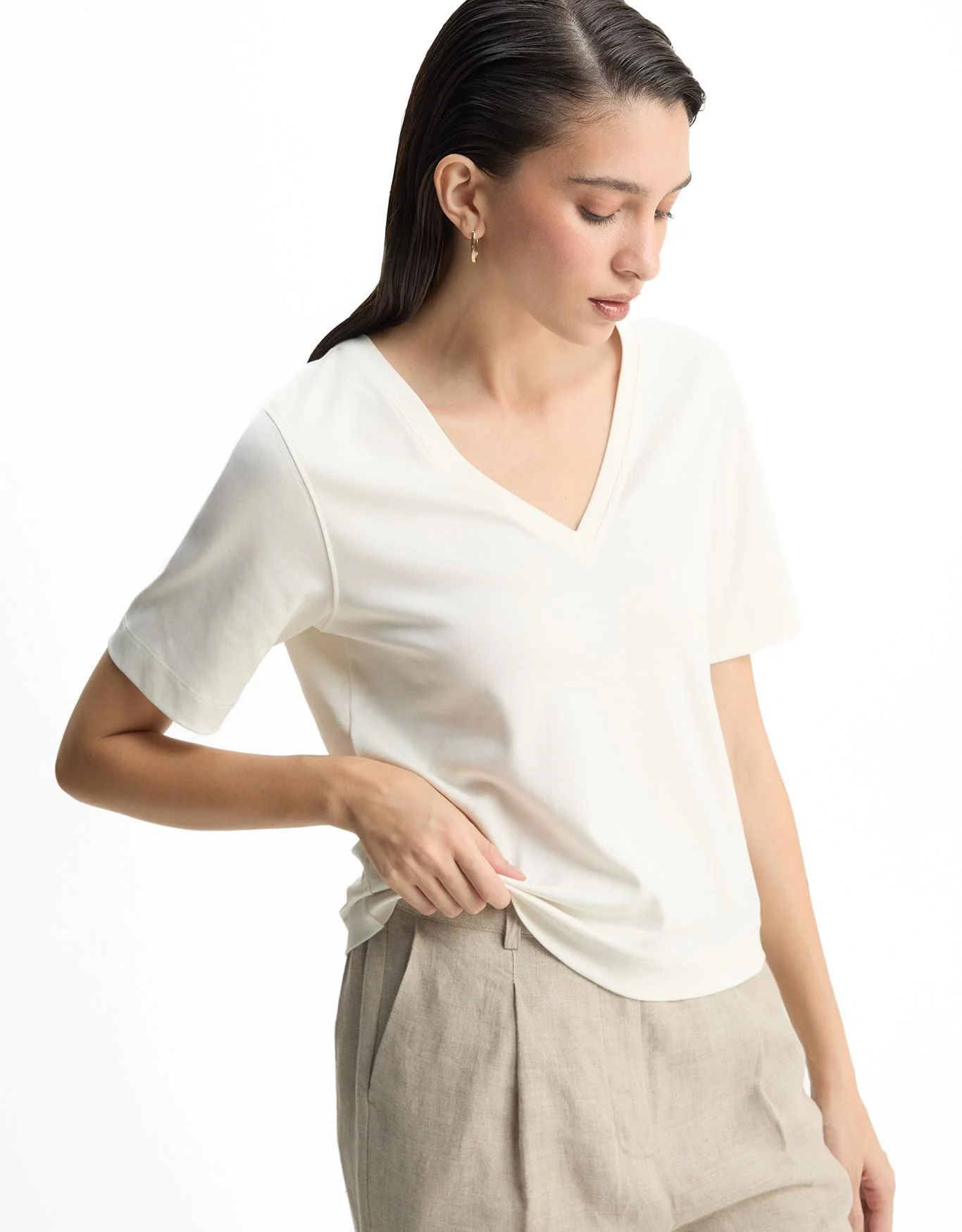 T-Shirt Pima Decote V