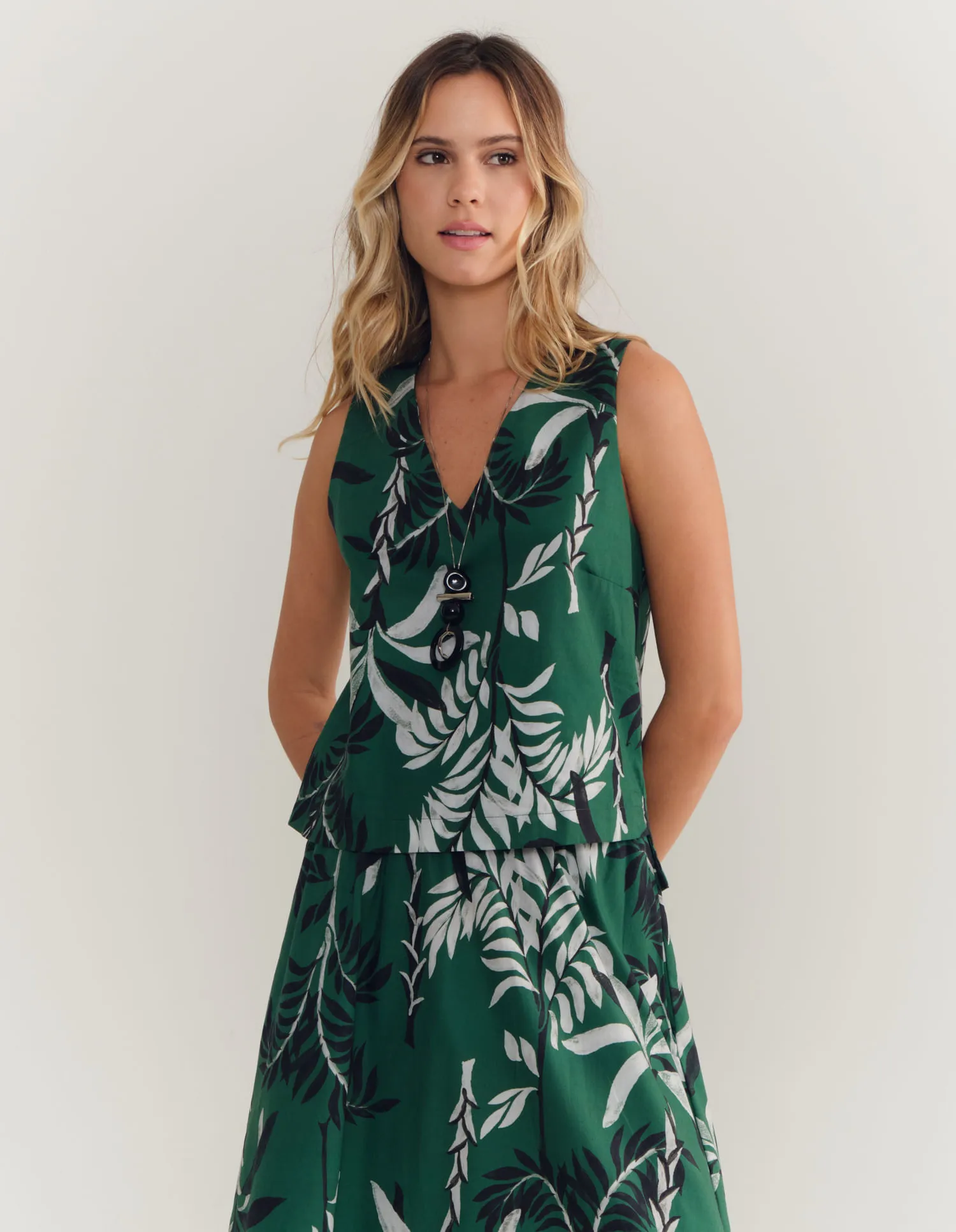 Blusa Estampada Gigi - Verde